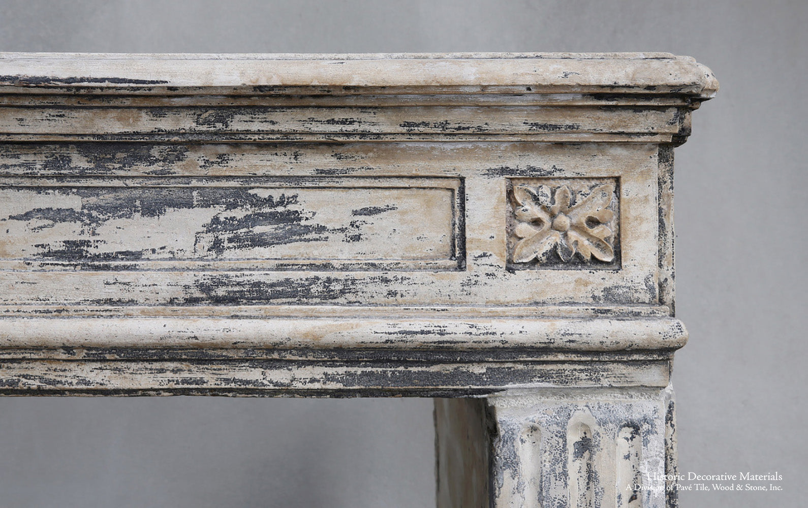 19th Century French Limestone Louis XIV Fireplace Mantel