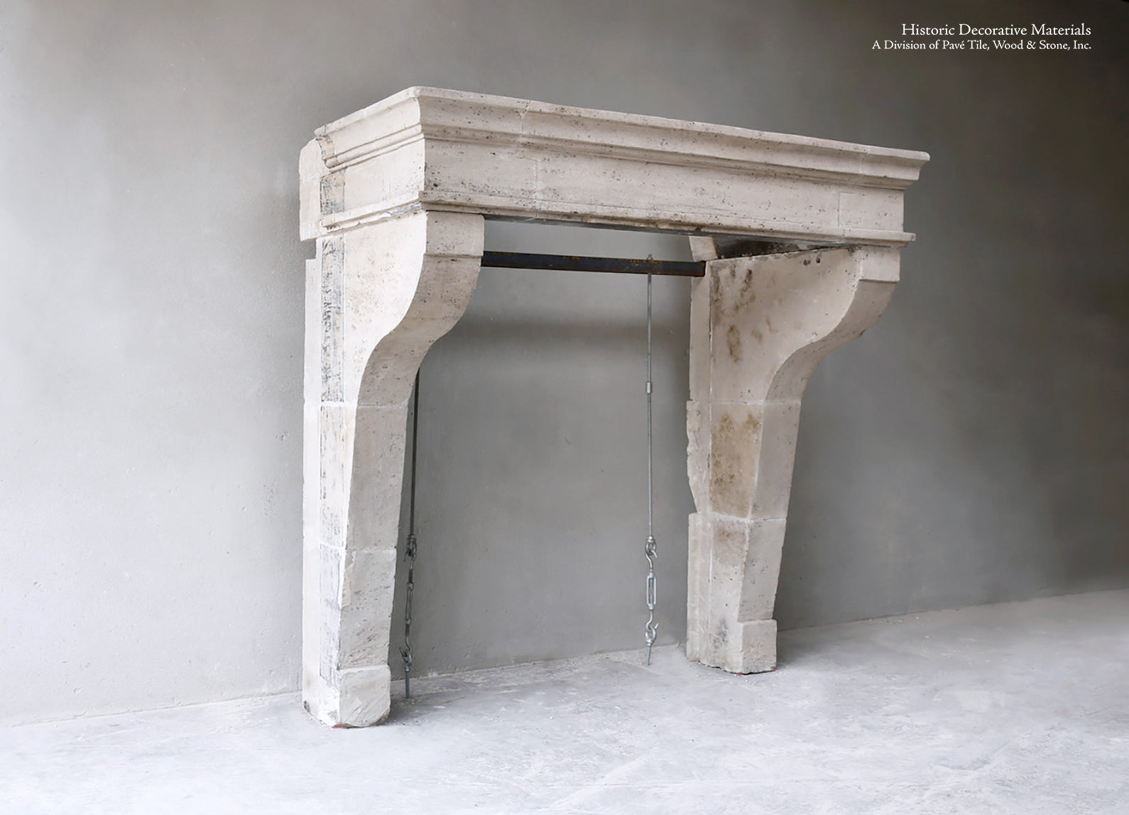 Antique French Limestone and Marble Fireplace Mantels for Interiors -  Historic Decorative Materials, a division of Pavé Tile, Wood & Stone, Inc.