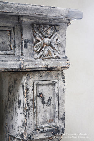 19th Century French Limestone Louis XVI Style Fireplace Mantel from Burgundy, France