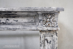 19th Century French Limestone Louis XVI Style Fireplace Mantel from Burgundy, France