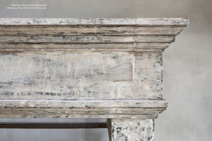 19th Century French Limestone Campagnarde Style Fireplace Mantel from Bourgogne, France