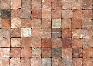 17th Century French Reclaimed Small Square Terra Cotta Tiles