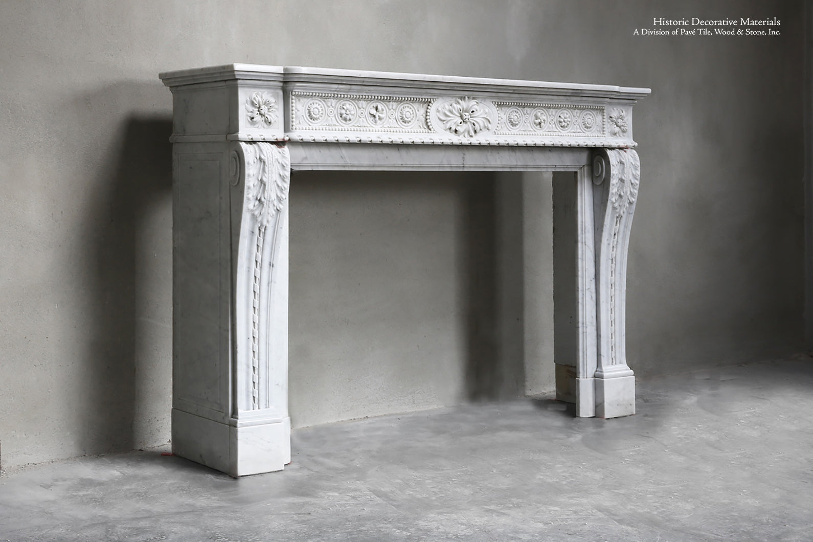 18th Century Louis XIV Bianca Carrara Fireplace Mantel Salvaged from a Salon in Paris, France