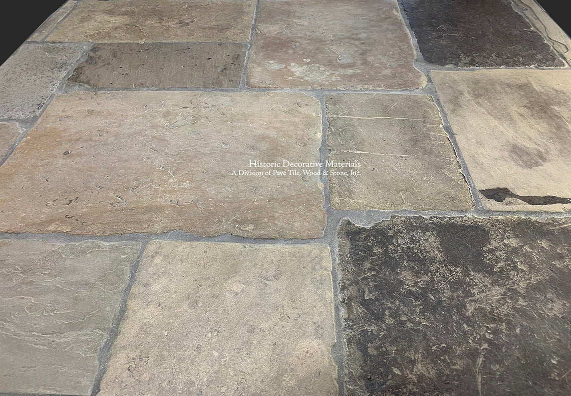 Reclaimed Olde London English Limestone Tiles are perfect for historic interiors. 