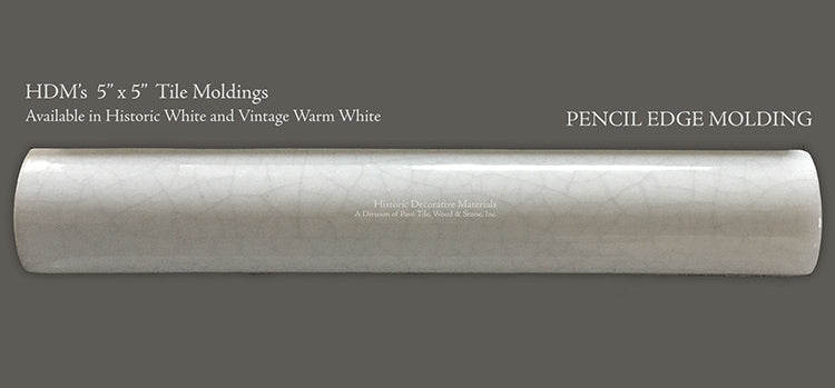 Carriage House 14th Century English Encaustic Wall Tile Collection:  Pencil Edge Molding