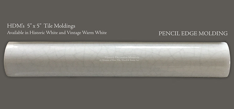 Carriage House 14th Century English Encaustic Wall Tile Collection:  Pencil Edge Molding