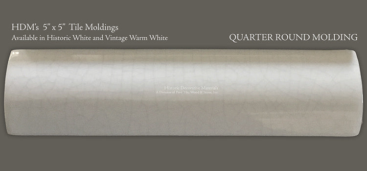 Gardens in the Cloister 16th Century French Encaustic Tile:  Quarter Round Molding