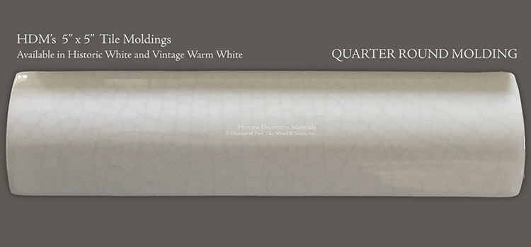Carriage House 14th Century English Encaustic Wall Tile Collection:  Quarter Round Molding