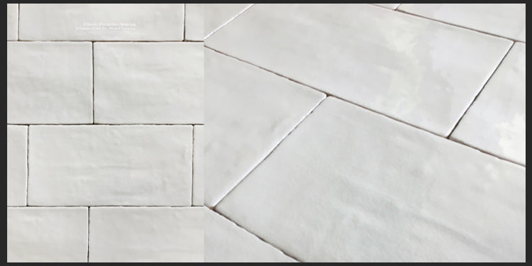 HDM's Glazed Ceramic 6" x 12" Subway Tile Collection in Historic White and Vintage Warm White