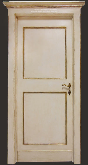 Master Crafted Antiqued Solid Wood Doors: Vieux Blanc et Or