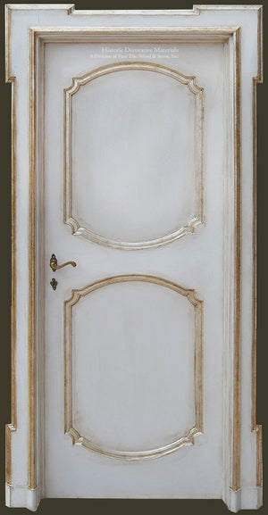 Master Crafted Antiqued Solid Wood Doors - Blanc et Or