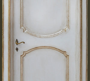 Master Crafted Antiqued Solid Wood Doors - Blanc et Or