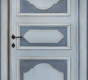 Master Crafted Antiqued Solid Wood Doors: Bleu Ciel
