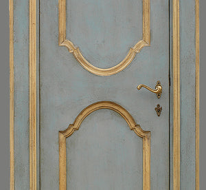 Master Crafted Antiqued Solid Wood Doors: Bleu Français et Or