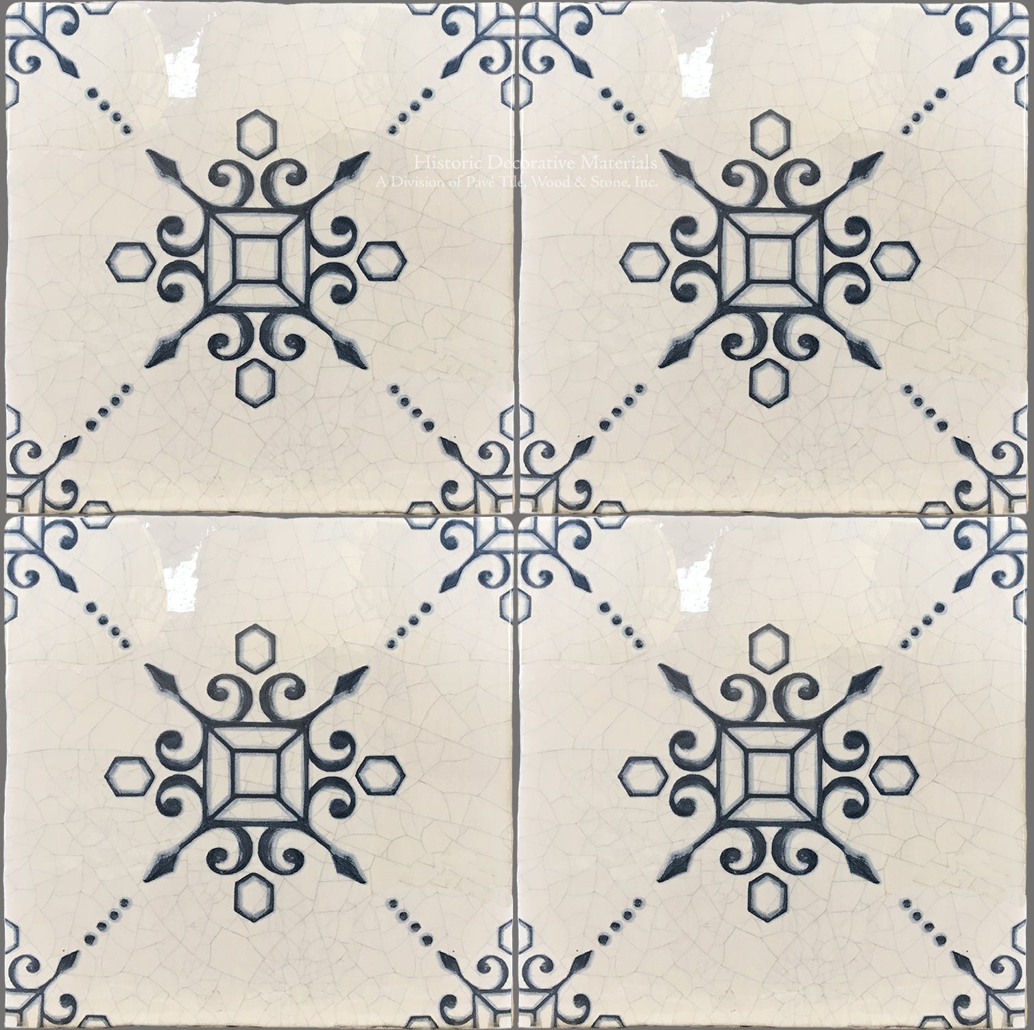 16th Century Italian Decorative Tile: Principe Gabriele on Perfect White Cream