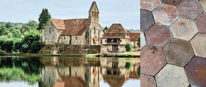 Beaulieu-sur-Dordogne French Reclaimed Terra Cotta Tile Hexagon -   Here is the Abbey of St. Pierre in this historically mesmerizing village. 
