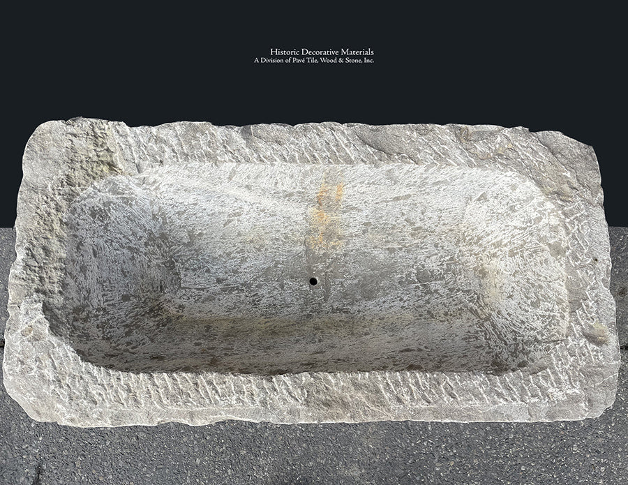 Antique 17th century Spanish Trough Limestone Sink
