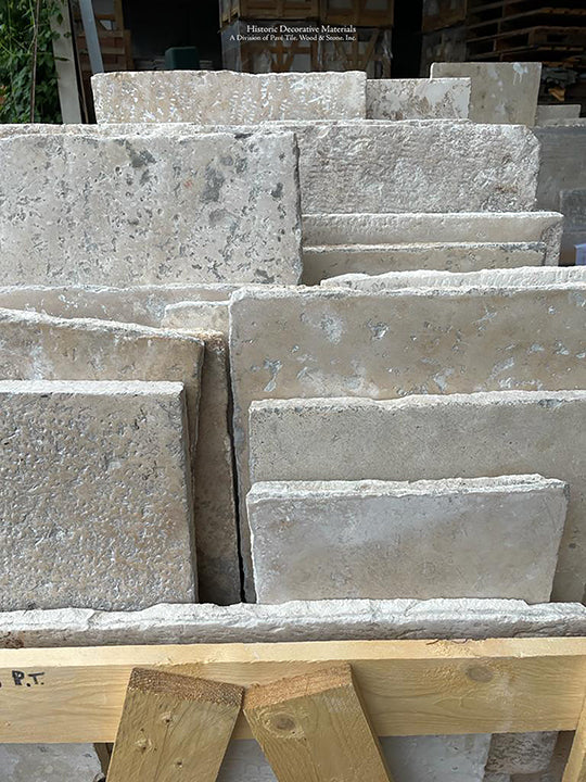 Walking upon Antique Italian Limestone Flooring will bring you into the 18th century.
