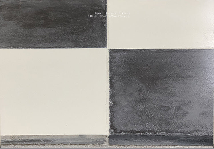 Antiqued by hand to accelerate the surface of the cement tile into a satin patina
