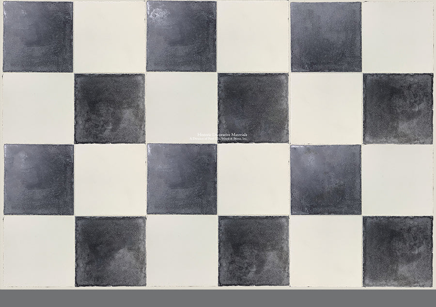 The Checker, an original pattern from Catalonia 1850, inspired by the black and white marble checkered floors from the Italian Renaissance
