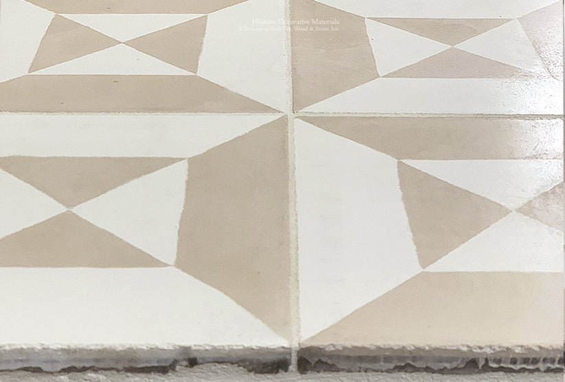 Antiqued by hand to accelerate the surface of the cement tile into a satin patina