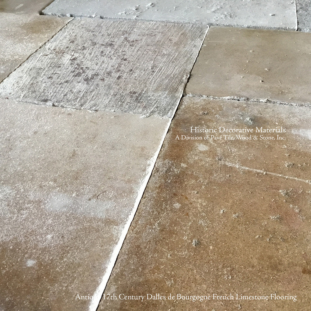 Antique French Limestone Flooring Dalle de Bourgogne