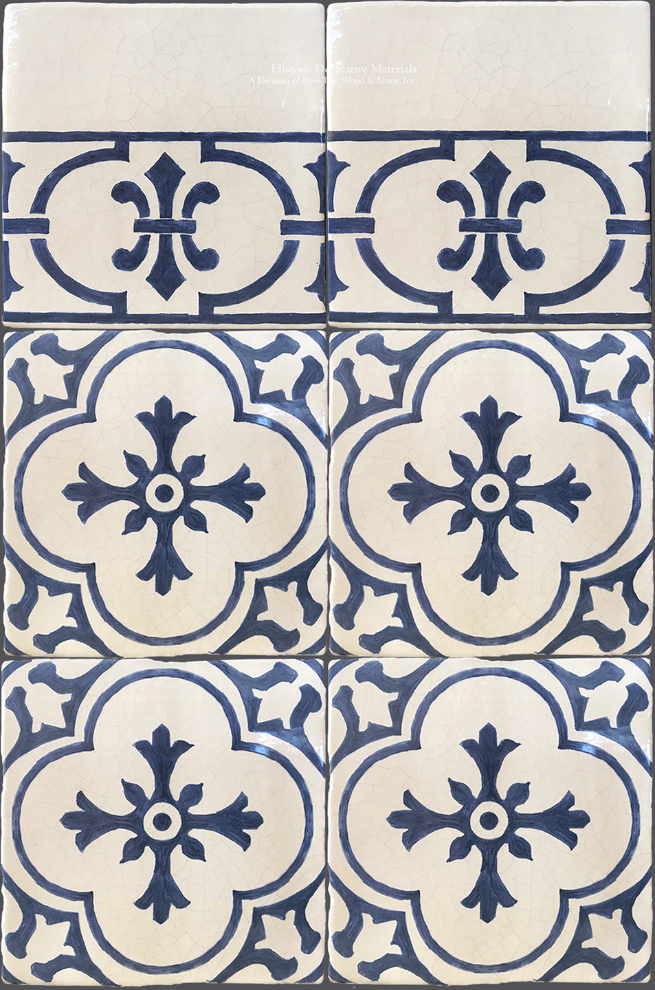 Cuisine de Monet Blue and White French Tile