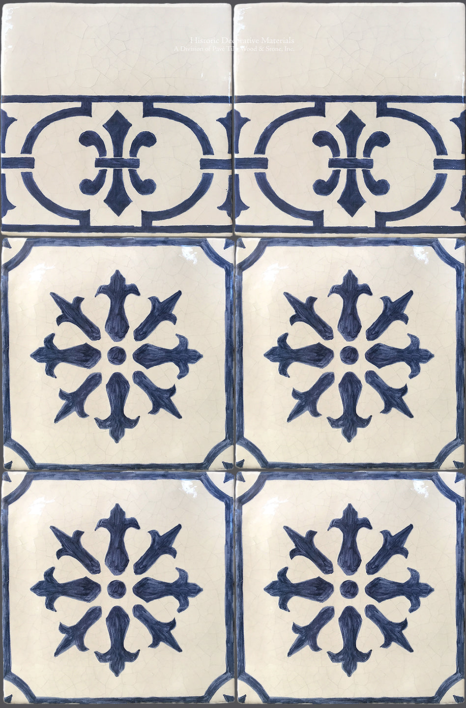 Cuisine de Monet Blue and White French Tile