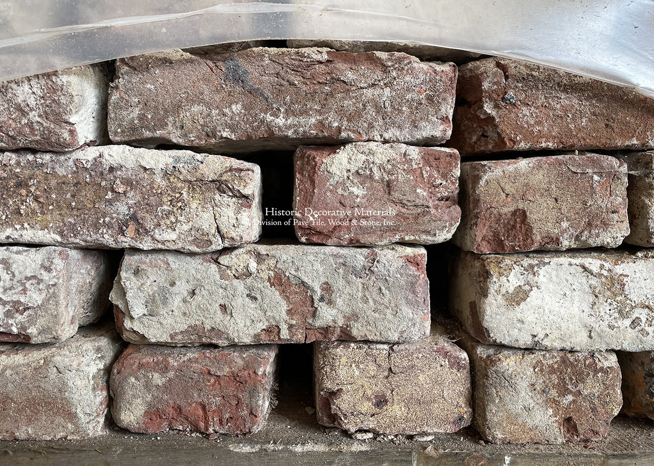Reclaimed Antique Belgian Red Bricks are known for their soft patina.