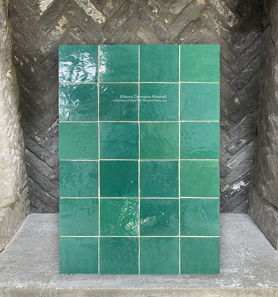 Moroccan Zellige Tile Sample Package: Lagoon Green Zellige Tile
