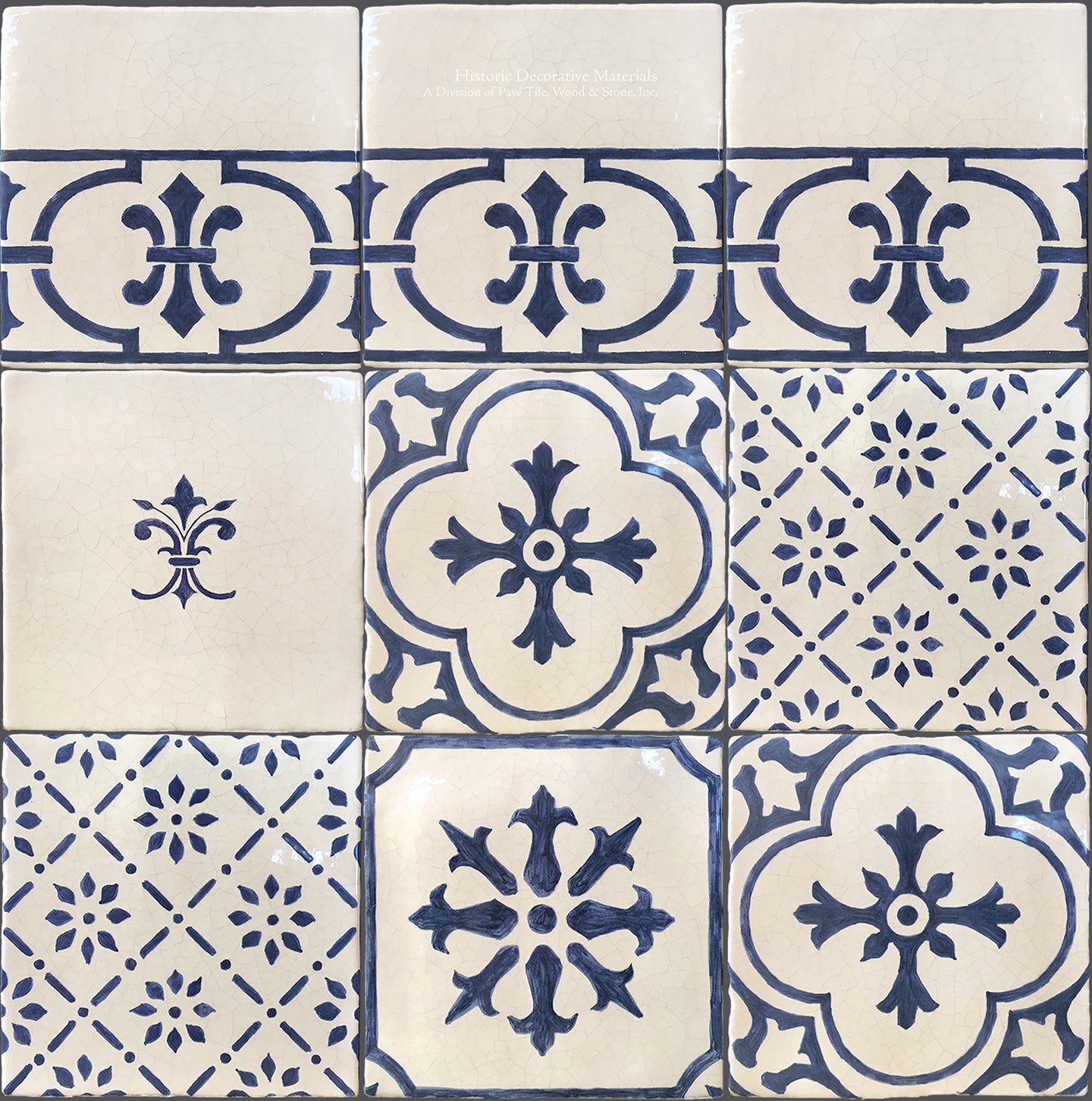 Cuisine de Monet Blue and White French Tile Collection