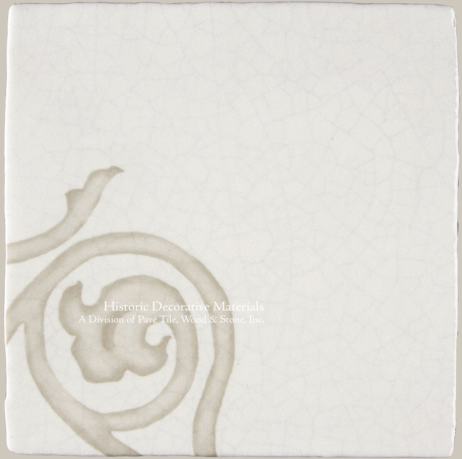 French Encaustic Decorative Wall Tile "Tulip Corner"