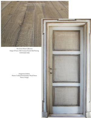 Master Crafted Antiqued Solid Wood Doors: Pierre et Gris + Kings of France French Oak Floors