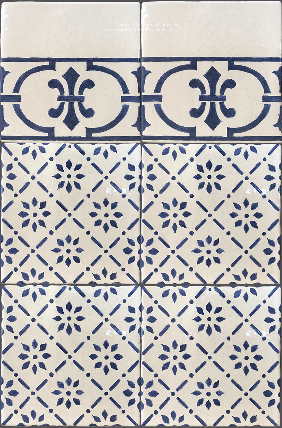 Cuisine de Monet Blue and White French Tile 