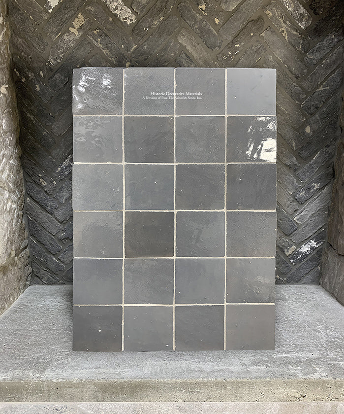 Moroccan Zellige Tile Sample Package: Stormy Gray Zellige Tile