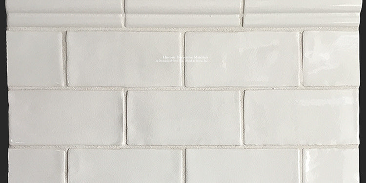 white ceramic tile backsplash