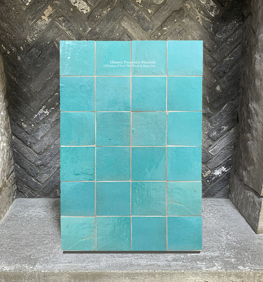  Moroccan Zellige Tile Sample Package: Aegean Sea Zellige Tile