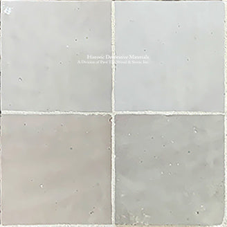 l'Art de Fez Zellige Tile in Blanc de Fez White Zellige