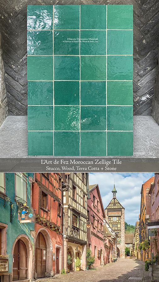 Zellige Lagoon Green + Terra Cotta